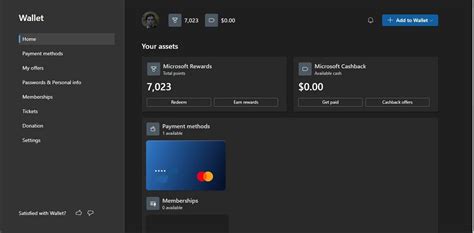 microsoft edge wallet features